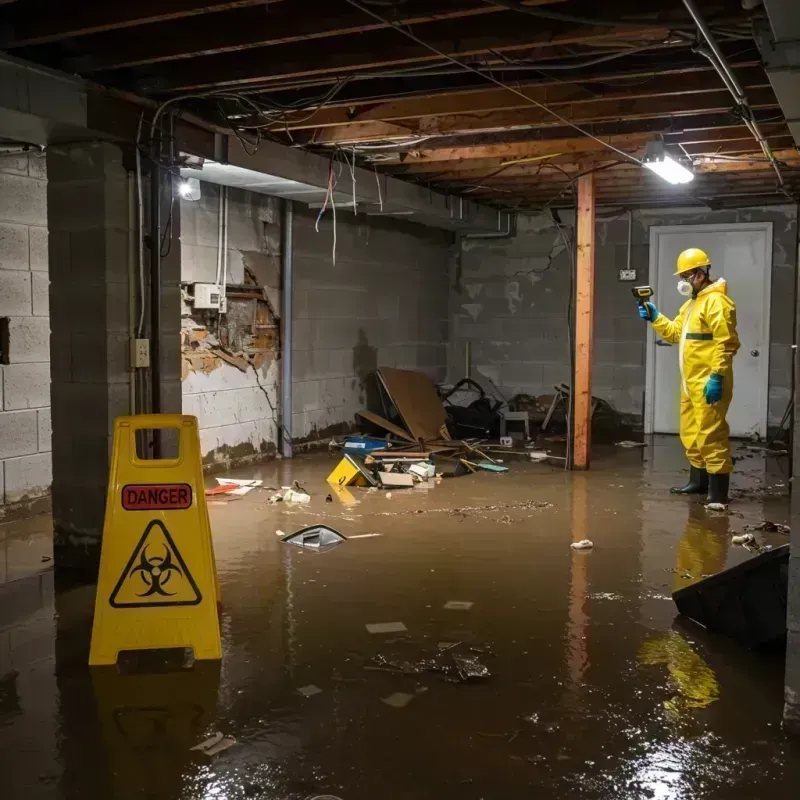 Flooded Basement Electrical Hazard in Escobares, TX Property